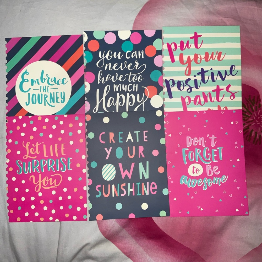 Double sided motivational cardstocks